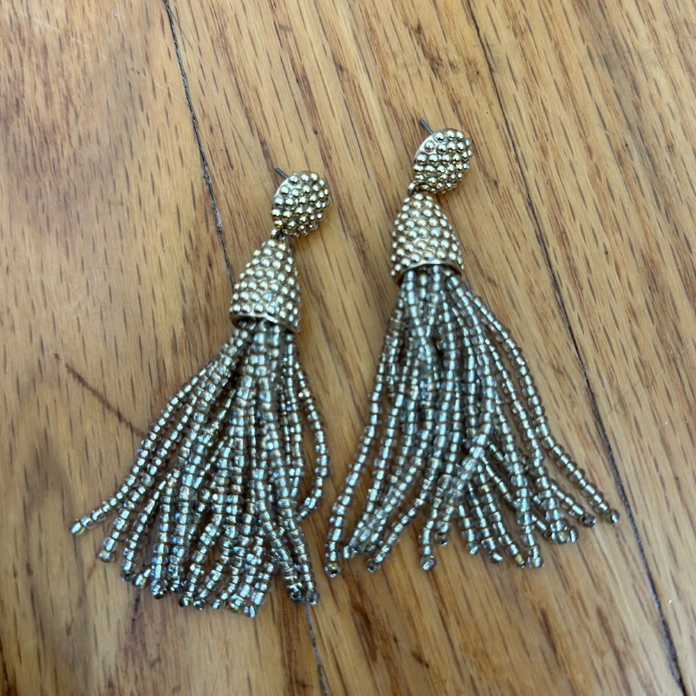 Gold baublebar‎ tassel earrings